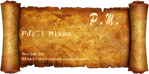 Pál Mikes névjegykártya